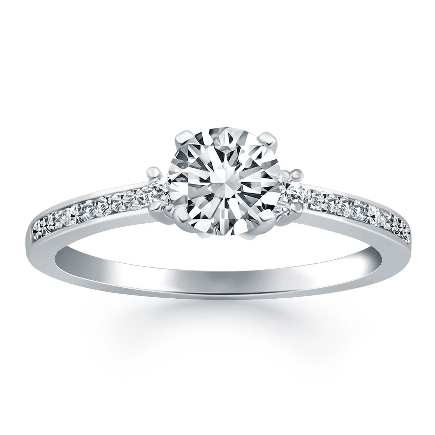 14k White Gold Diamond Accent Engagement Ring-rxd60761y28bt