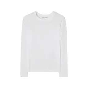 AMERICAN VINTAGE Devon Solid Long-Sleeved T-Shirt - White