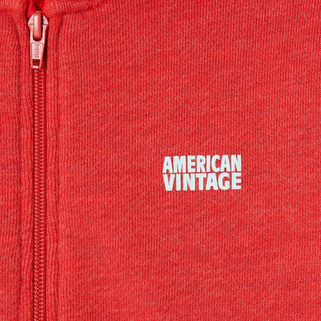 AMERICAN VINTAGE Doven Logo Zipped Hoodie - Red