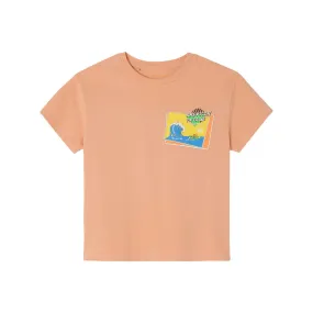 AMERICAN VINTAGE Fizvalley Surf Logo T-Shirt - Orange