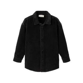 AMERICAN VINTAGE Padow Textured Overshirt - Charcoal