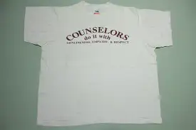 Counselors Do It With Empathy Vintage 90's Fruit Of The Loom Made in USA T-Shirt