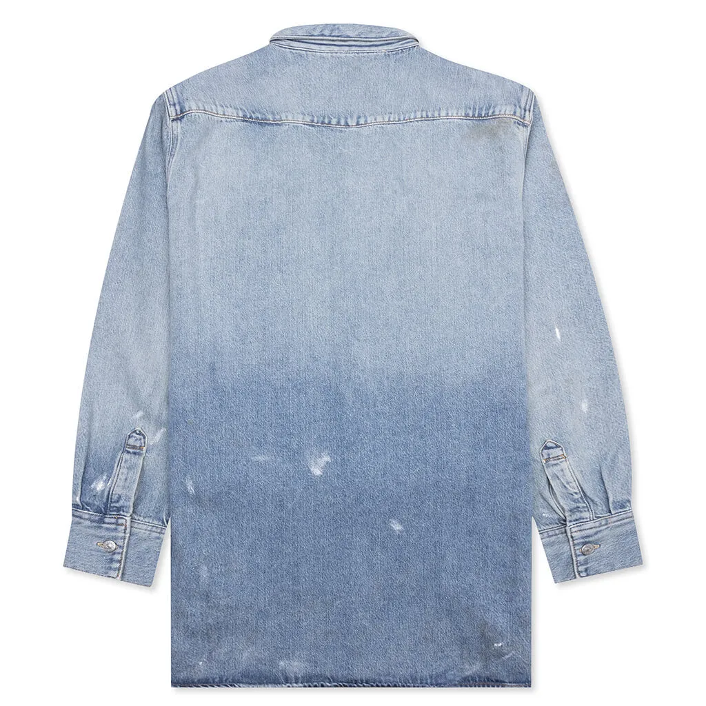 Denim Relaxed Fit Shirt - Light Blue