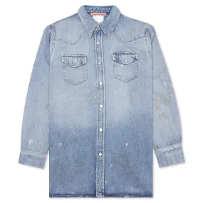 Denim Relaxed Fit Shirt - Light Blue