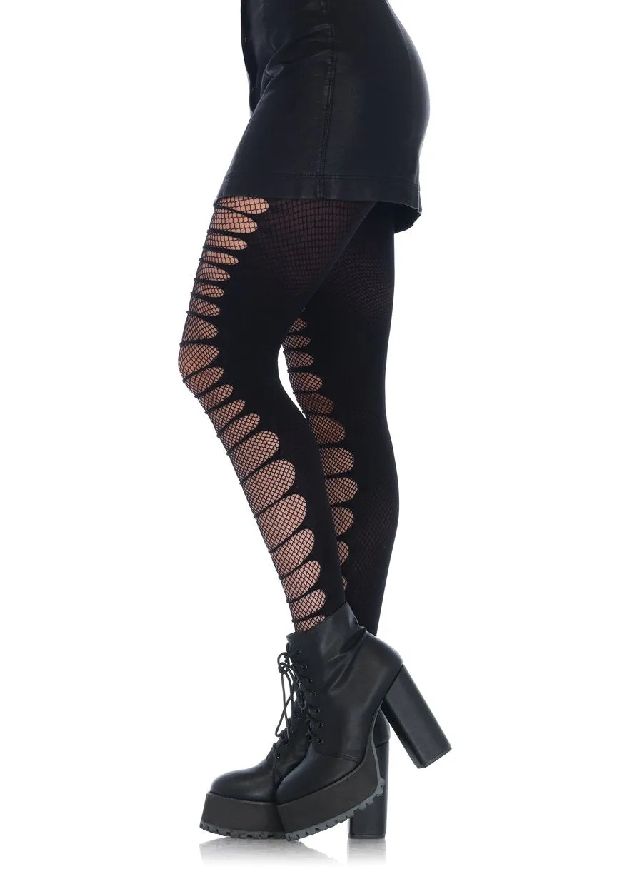 Double Layer Shredded Tights