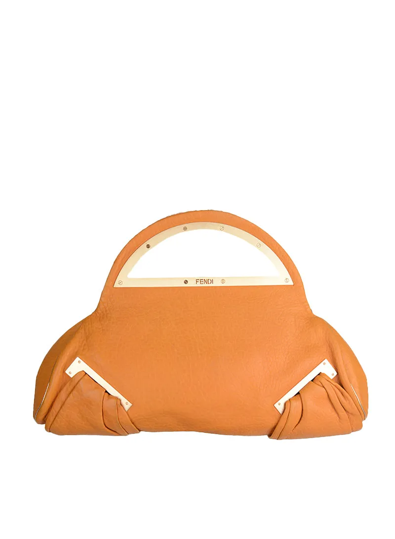 Fendi Borsa a mano in pelle arancio