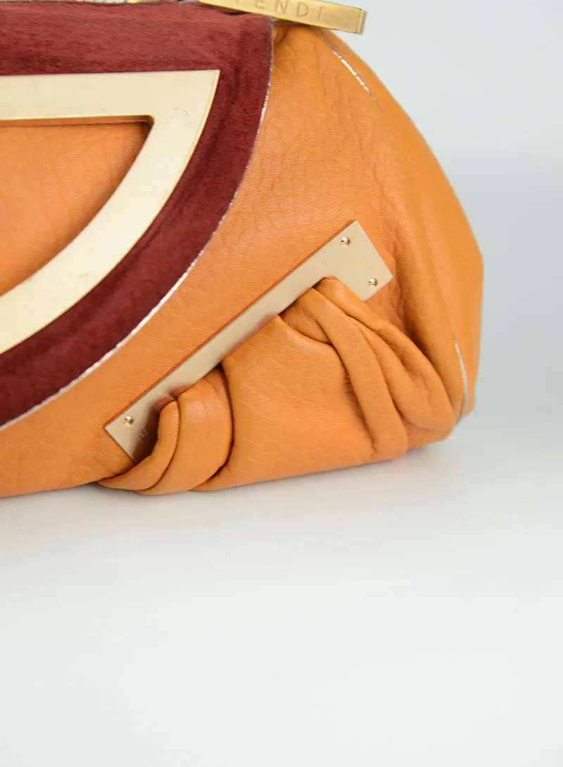 Fendi Borsa a mano in pelle arancio