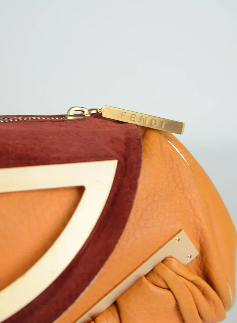 Fendi Borsa a mano in pelle arancio