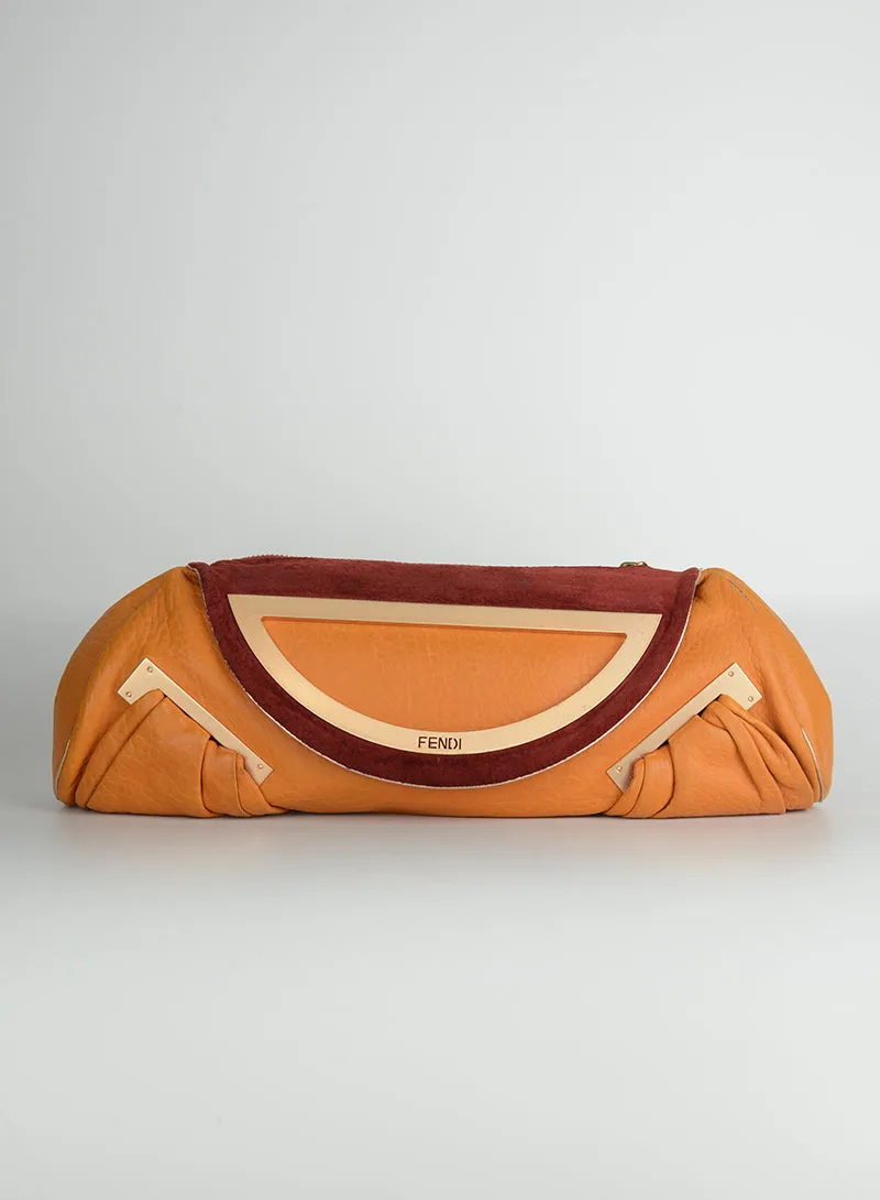 Fendi Borsa a mano in pelle arancio