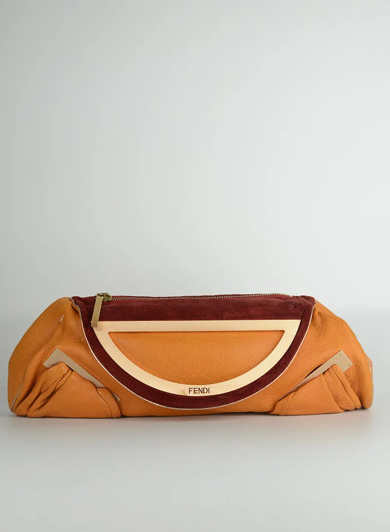 Fendi Borsa a mano in pelle arancio