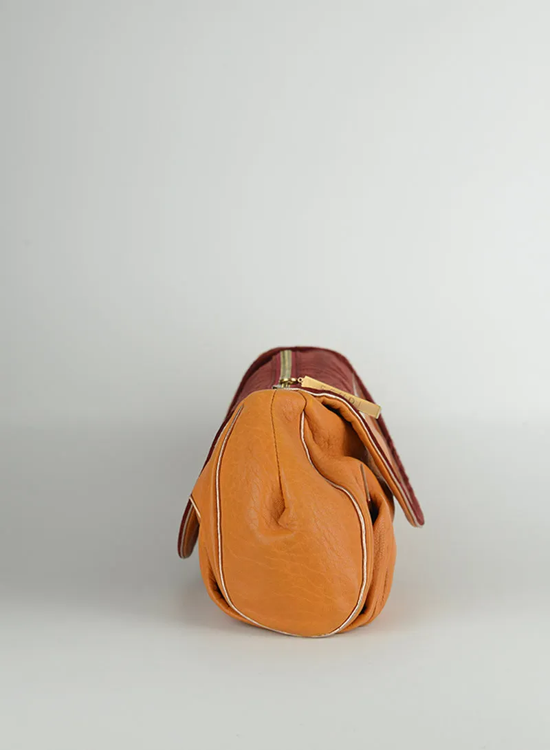 Fendi Borsa a mano in pelle arancio