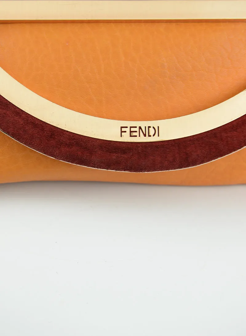 Fendi Borsa a mano in pelle arancio