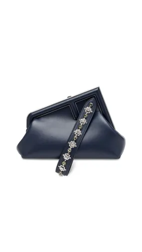 Fendi First Small Bag with Handle - Navy