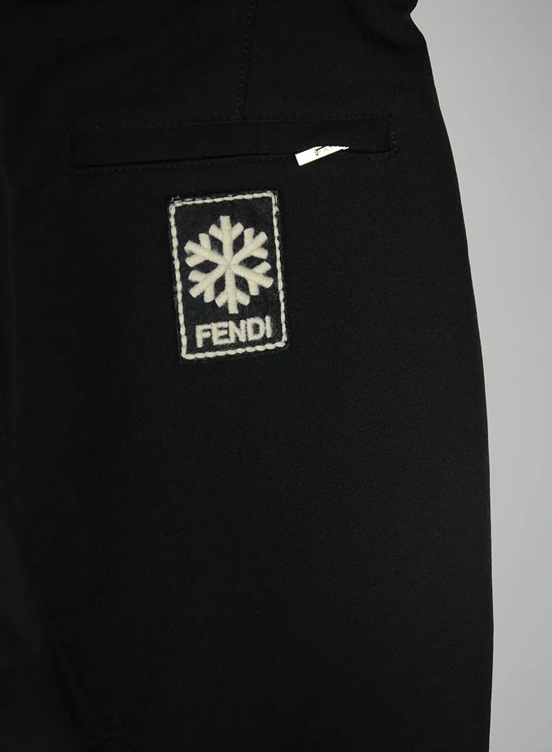 Fendi Pantalone da sci in tessuto tecnico nero - Tg. 40