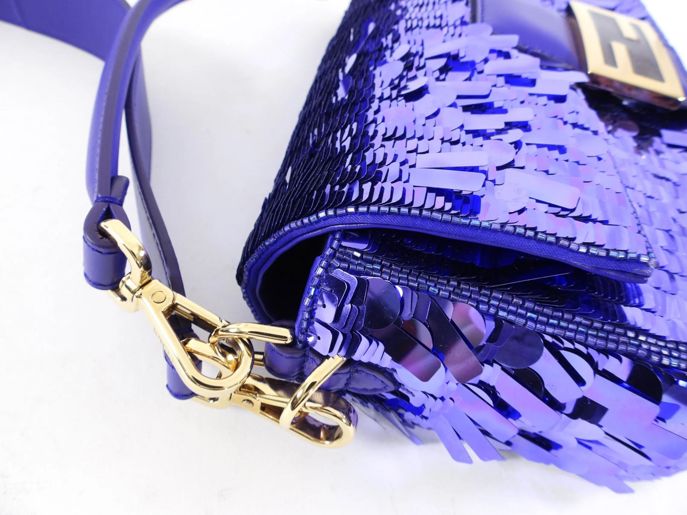 Fendi Purple Sequin Baguette 25th Anniversary