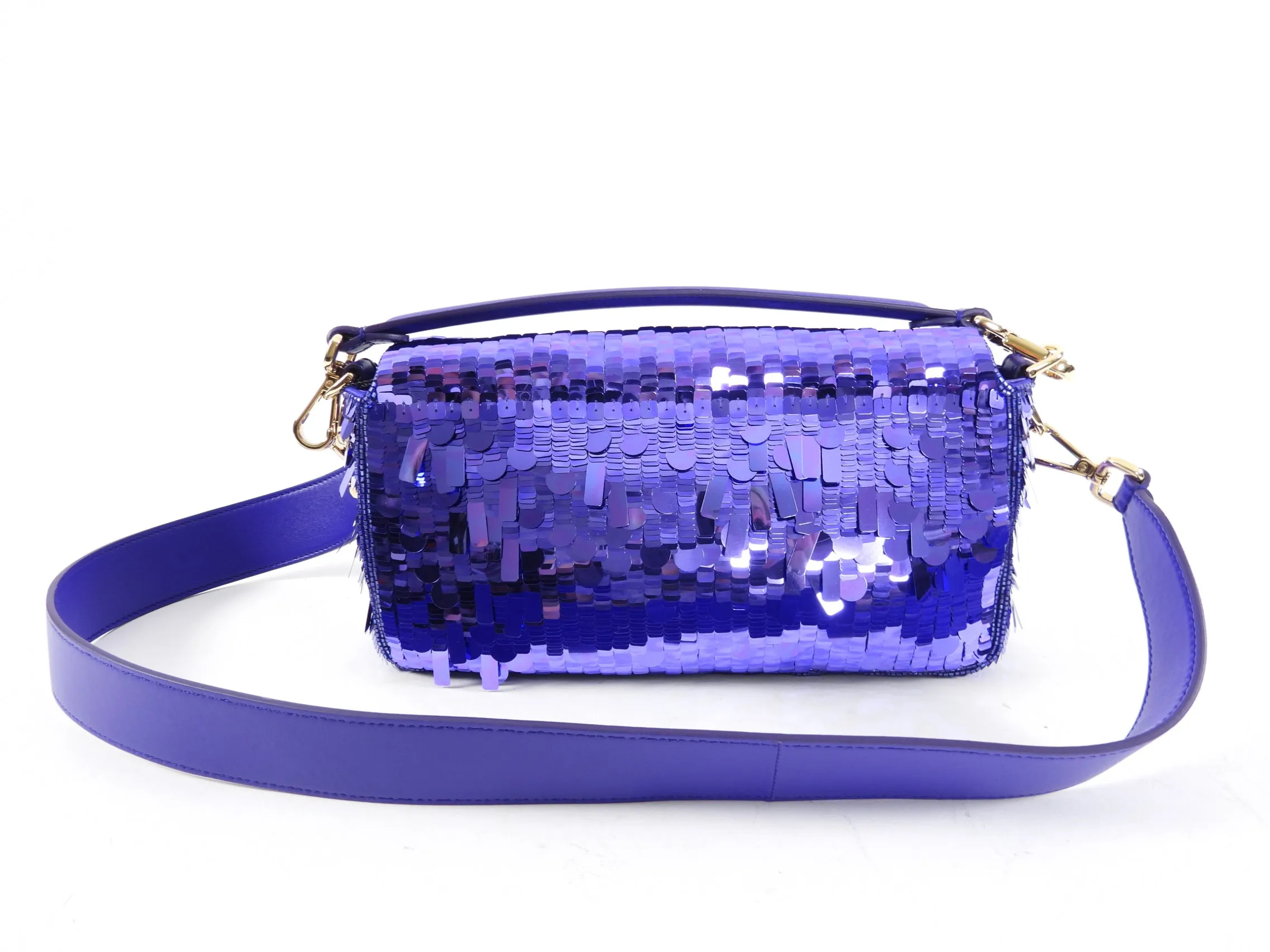 Fendi Purple Sequin Baguette 25th Anniversary