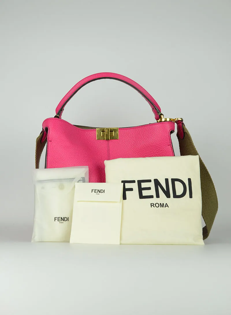 Fendi Selleria Borsa Peekaboo Isseu X-lite fucsia