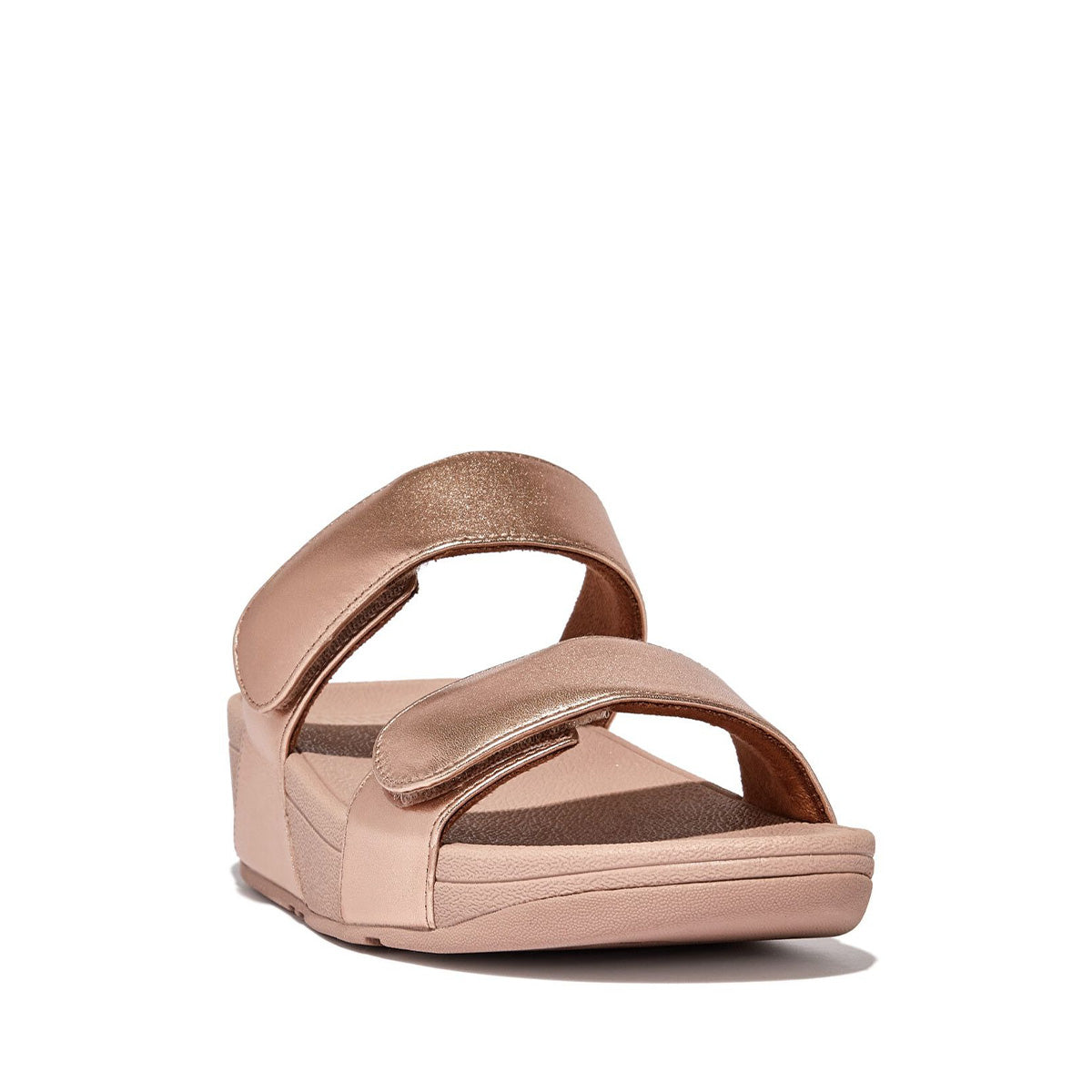 Fit Flop Lulu Adjustable Slides Rose Gold    