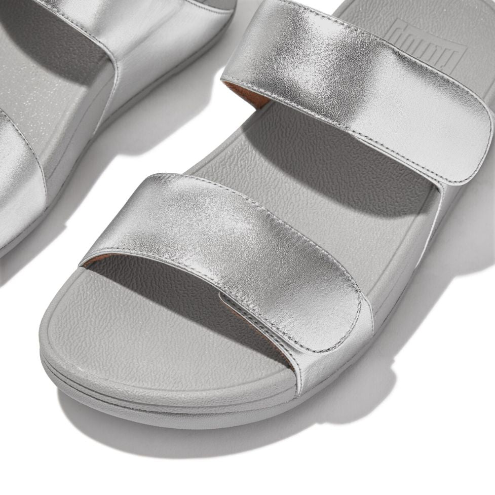 Fit Flop Lulu Adjustable Slides Silver     