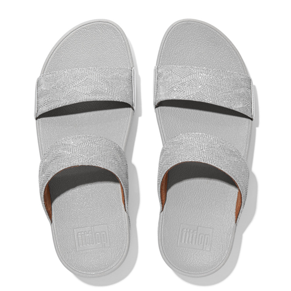 Fit Flop Lulu Glitz Slides Silver    