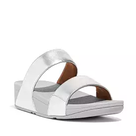 Fit-Flop Lulu Leather Slides Silver    