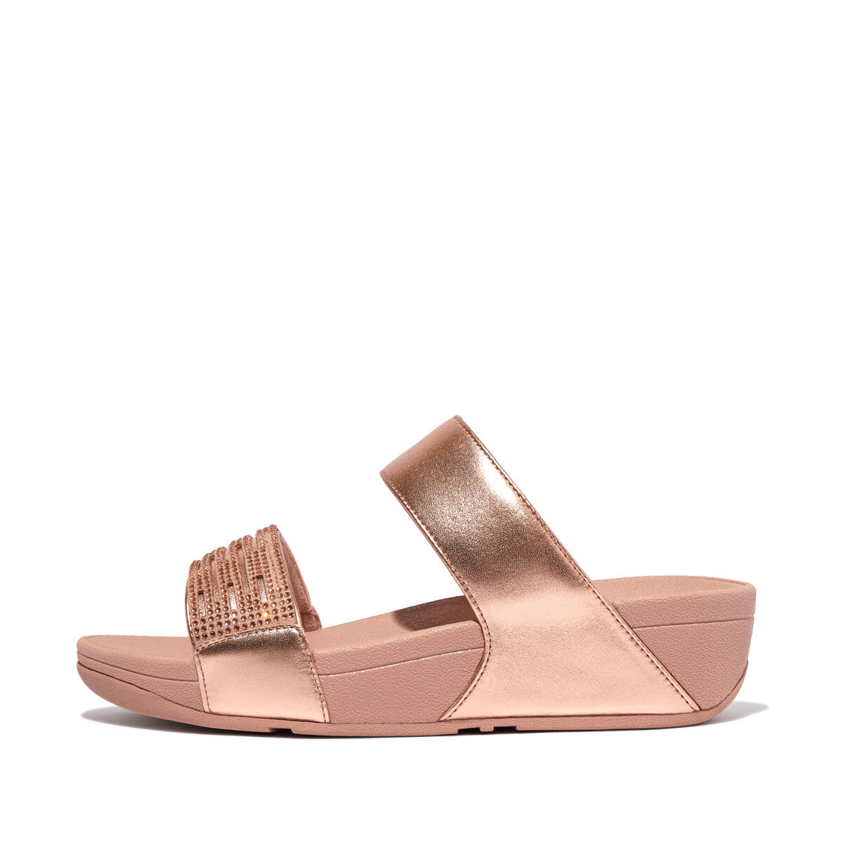 Fit Flop Lulu Slides Rose Gold    