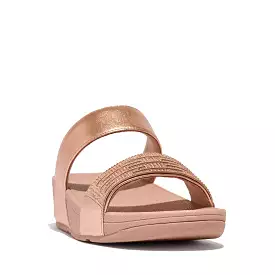 Fit Flop Lulu Slides Rose Gold    