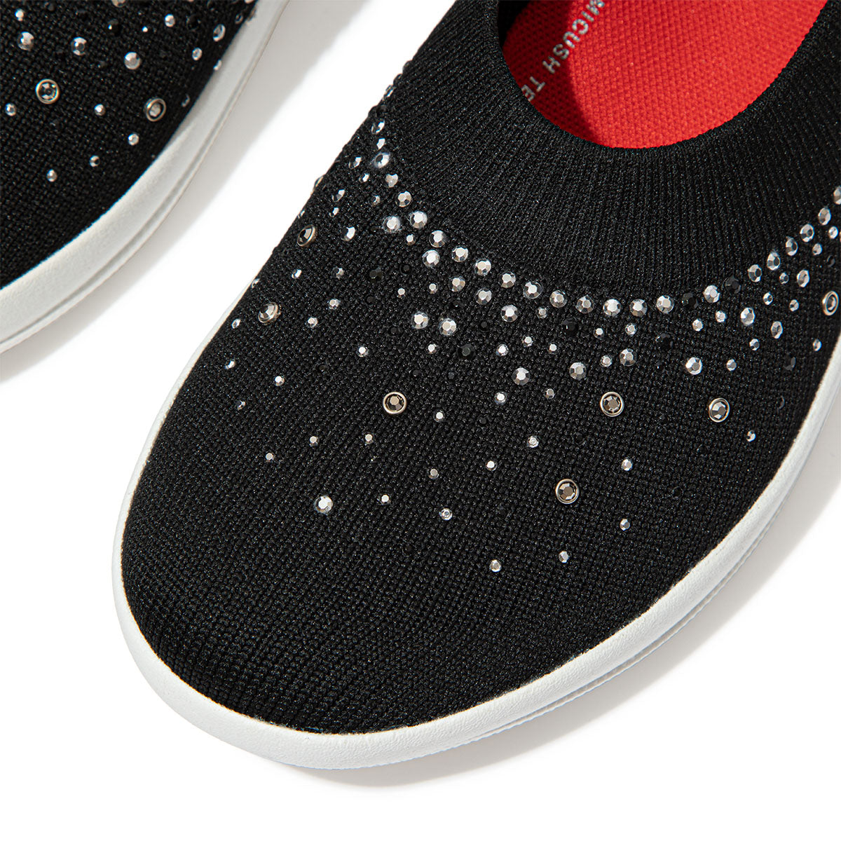 Fit-Flop Uberknit Ombre Crystal Ballerinas Black    