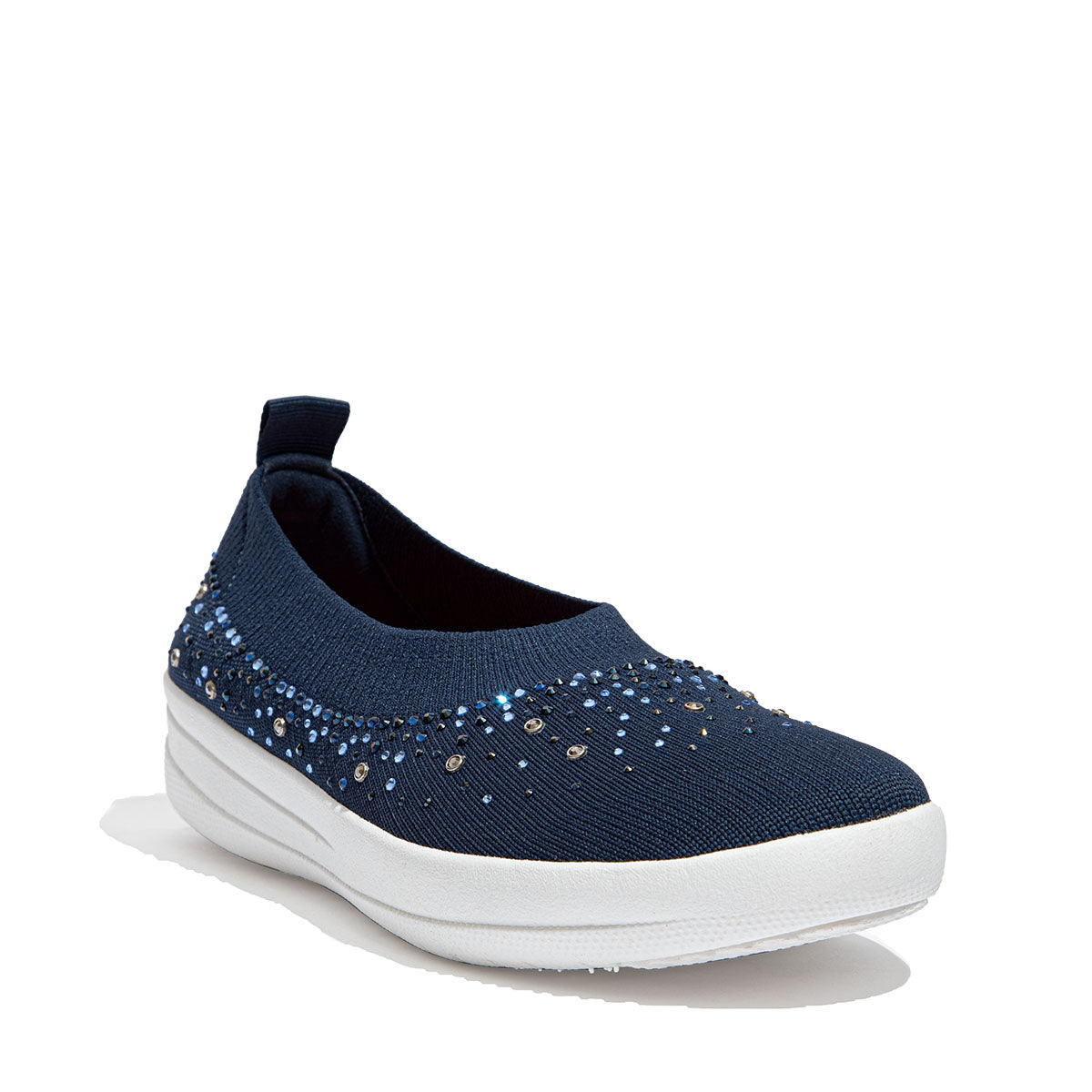 Fit-Flop Uberknit Ombre Crystal Ballerinas Midnight Navy    