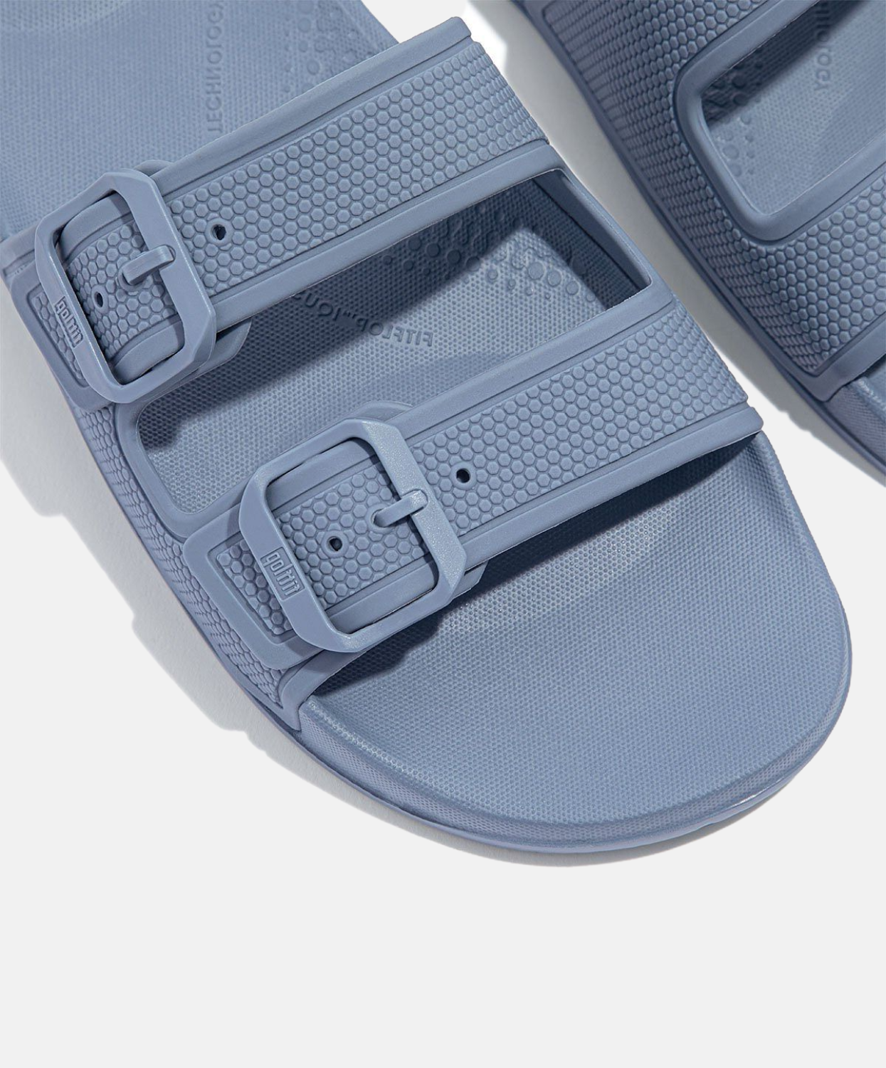 FitFlop iQushion Two Bar Buckle Slides Navy