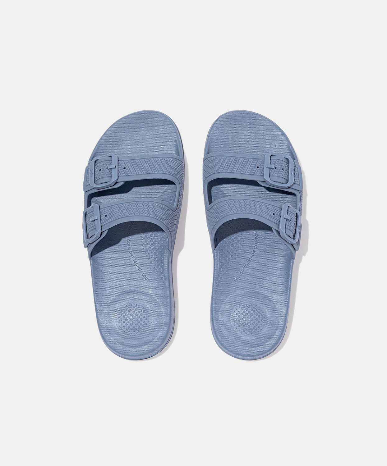 FitFlop iQushion Two Bar Buckle Slides Navy