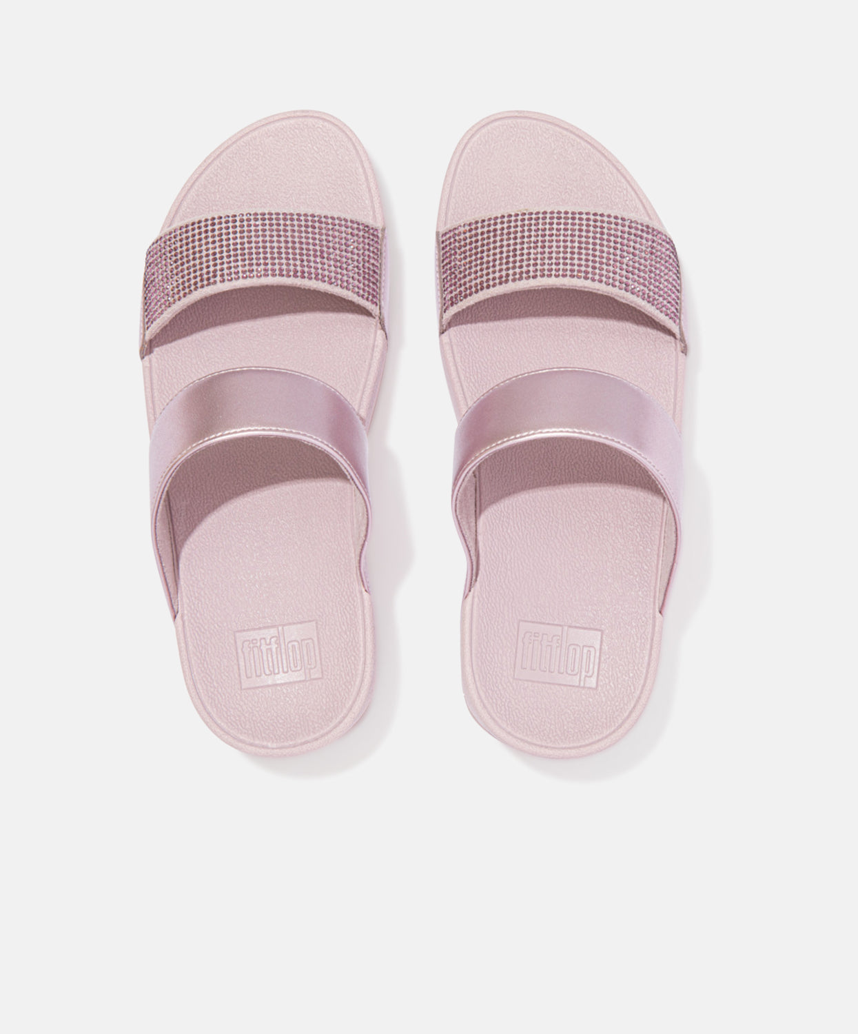 FitFlop Lulu Crystal Embellished Slides Purple