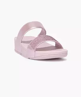 FitFlop Lulu Crystal Embellished Slides Purple