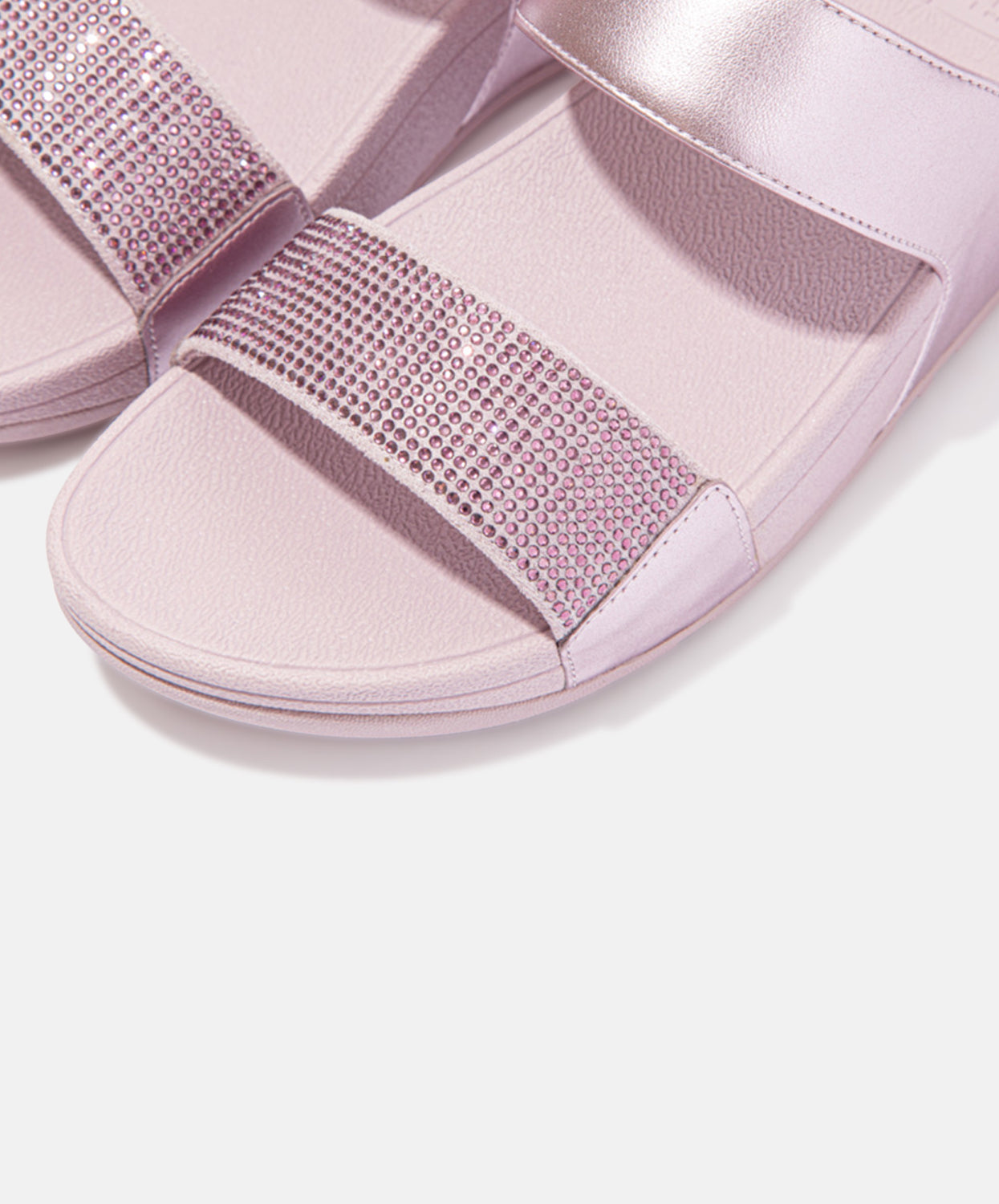 FitFlop Lulu Crystal Embellished Slides Purple