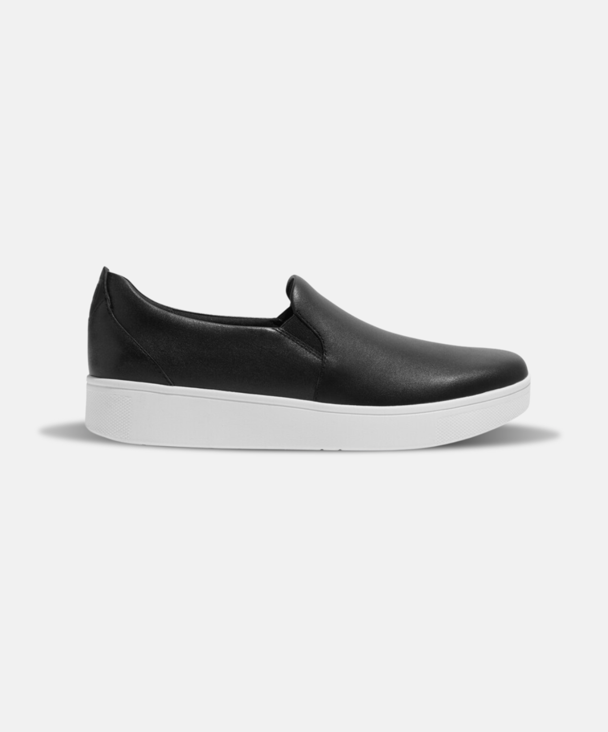 Fitflop Rally Leather Slip-On Skate Sneakers Black