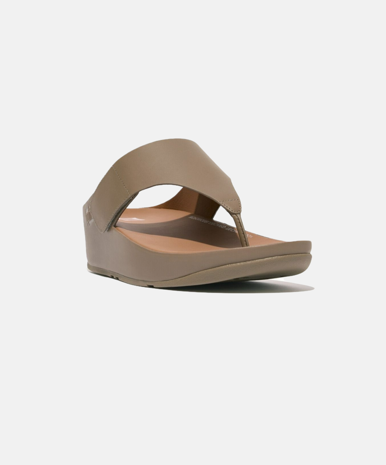 FitFlop Shuv Adjustable Leather Toe Post Grey