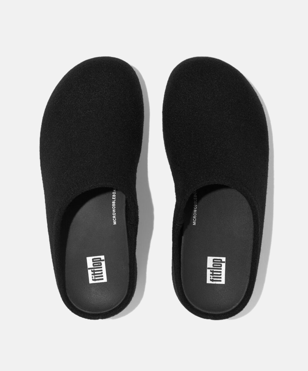 FitFlop Shuv Felt Clogs Black