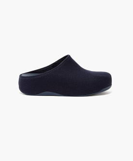 FitFlop Shuv Felt Clogs Navy