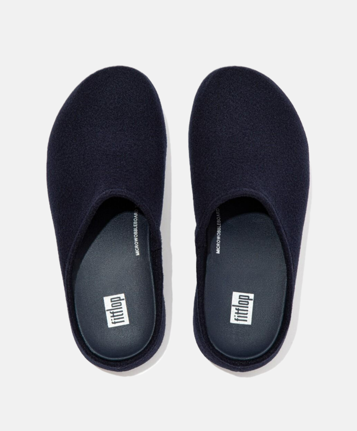 FitFlop Shuv Felt Clogs Navy