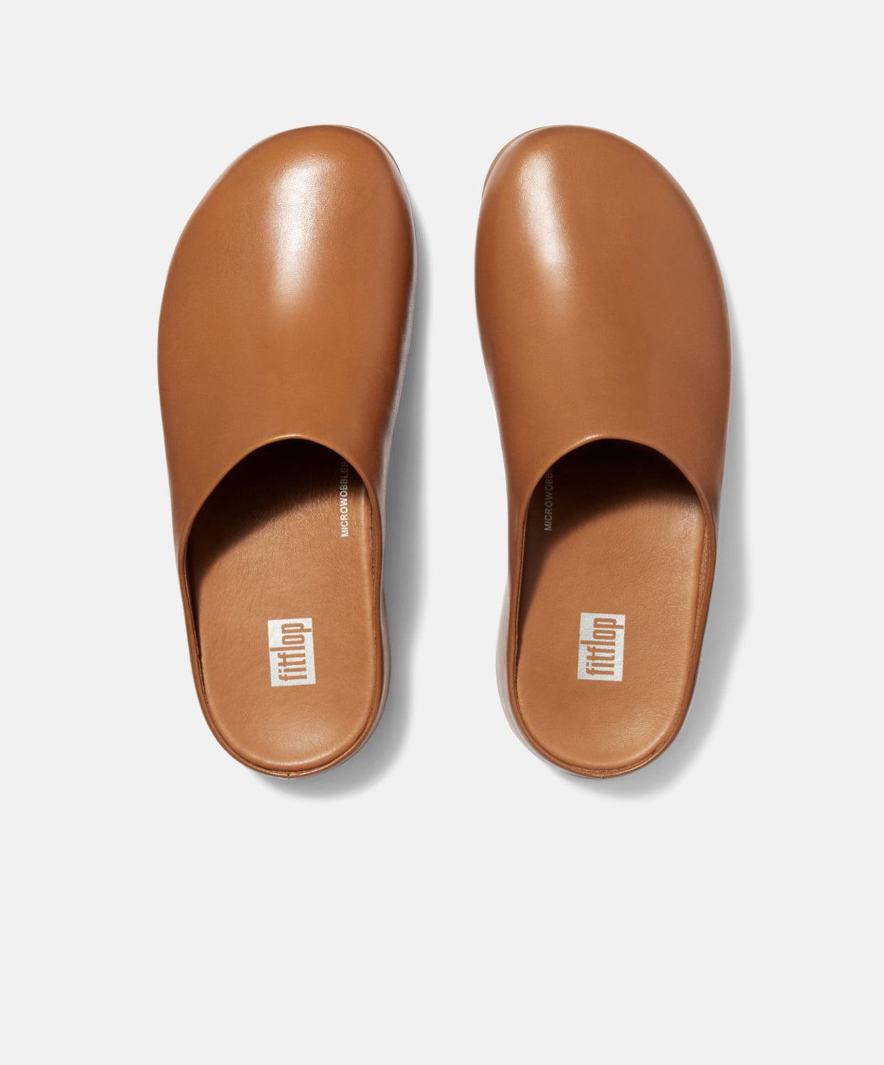 FitFlop Shuv Leather Clogs Brown