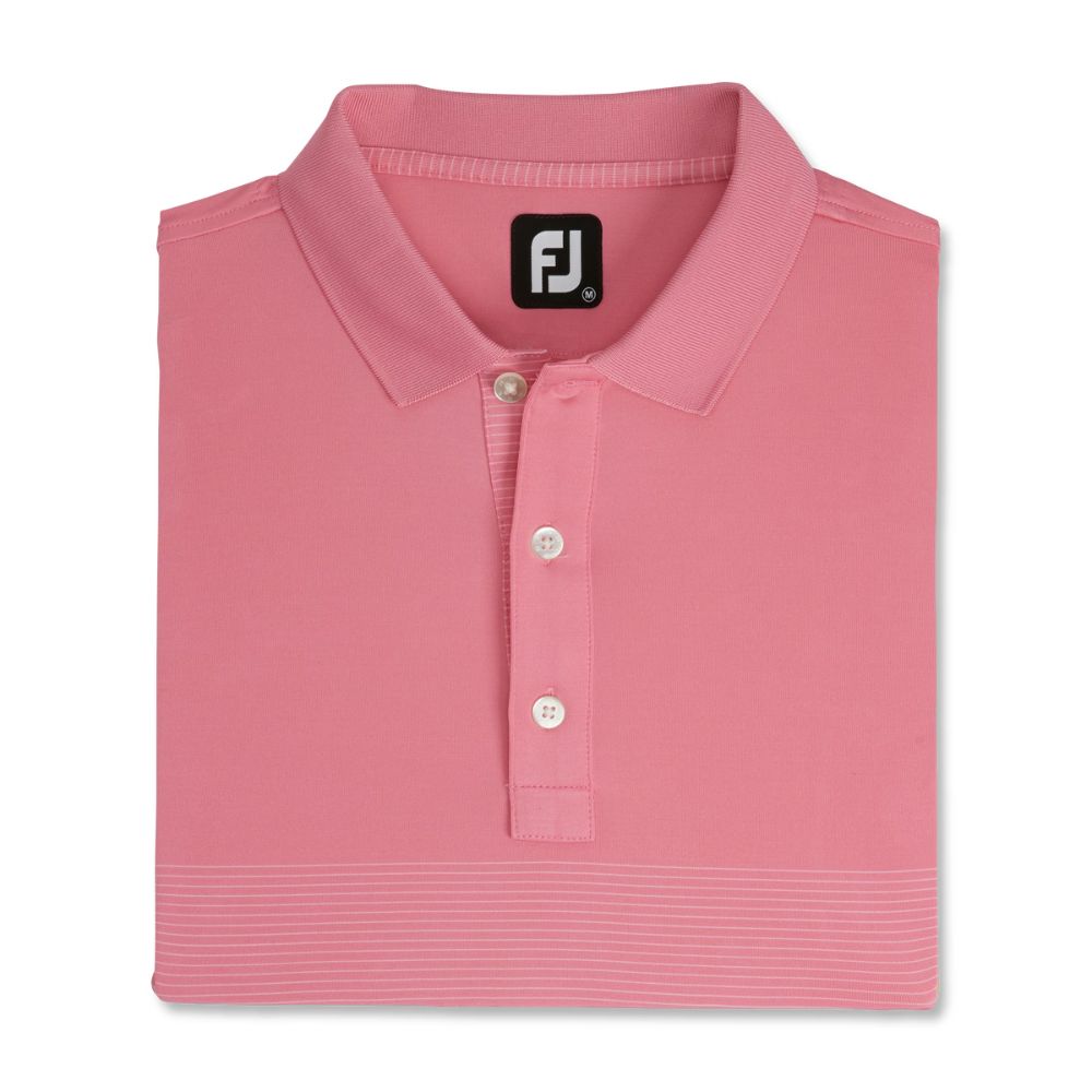 Footjoy Men's Engineered Pin Stripe Lisle Golf Polo