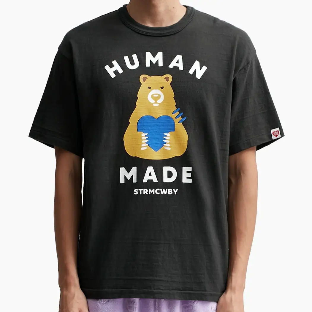 Human Made Bear Heart Tee Black