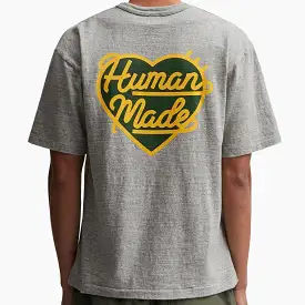 Human Made Green Heart Badge Tee Heather