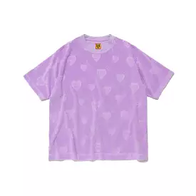 HUMAN MADE HEART PILE T-SHIRT - PURPLE