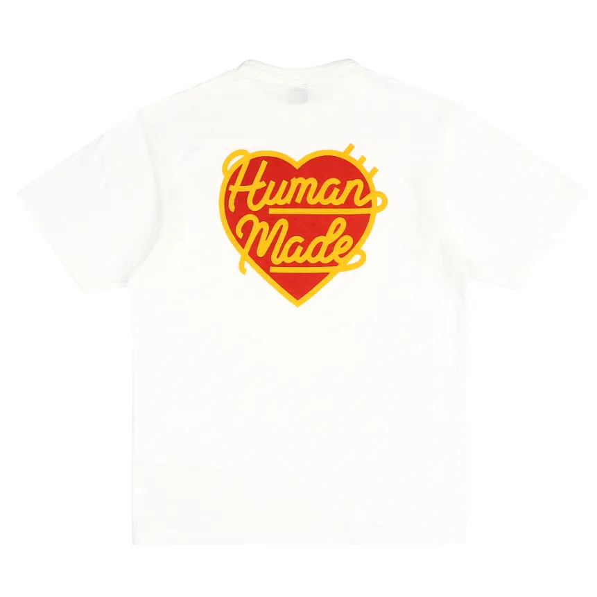 Human Made Red Heart Badge Tee White