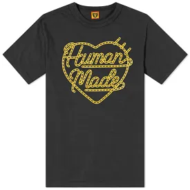 Human Made Rope Heart Tee Black