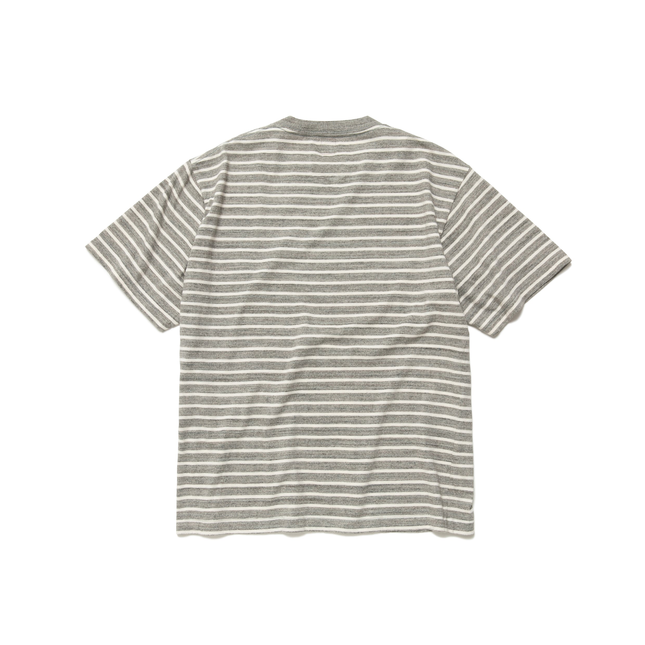 HUMAN MADE STRIPED HEART T-SHIRT - GRAY