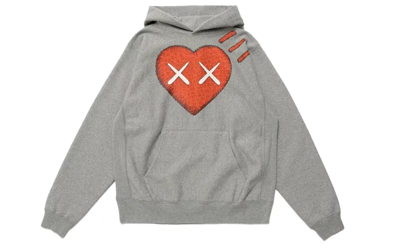 KAWS x Human Made #1 Pizza Hoodie Grey