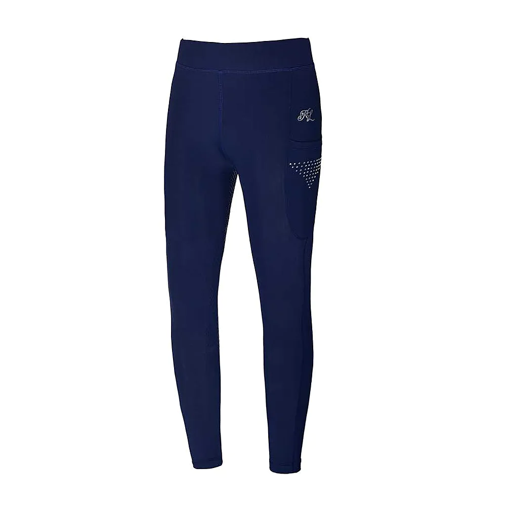 Kingsland Kemmie full grip kids riding tights Navy