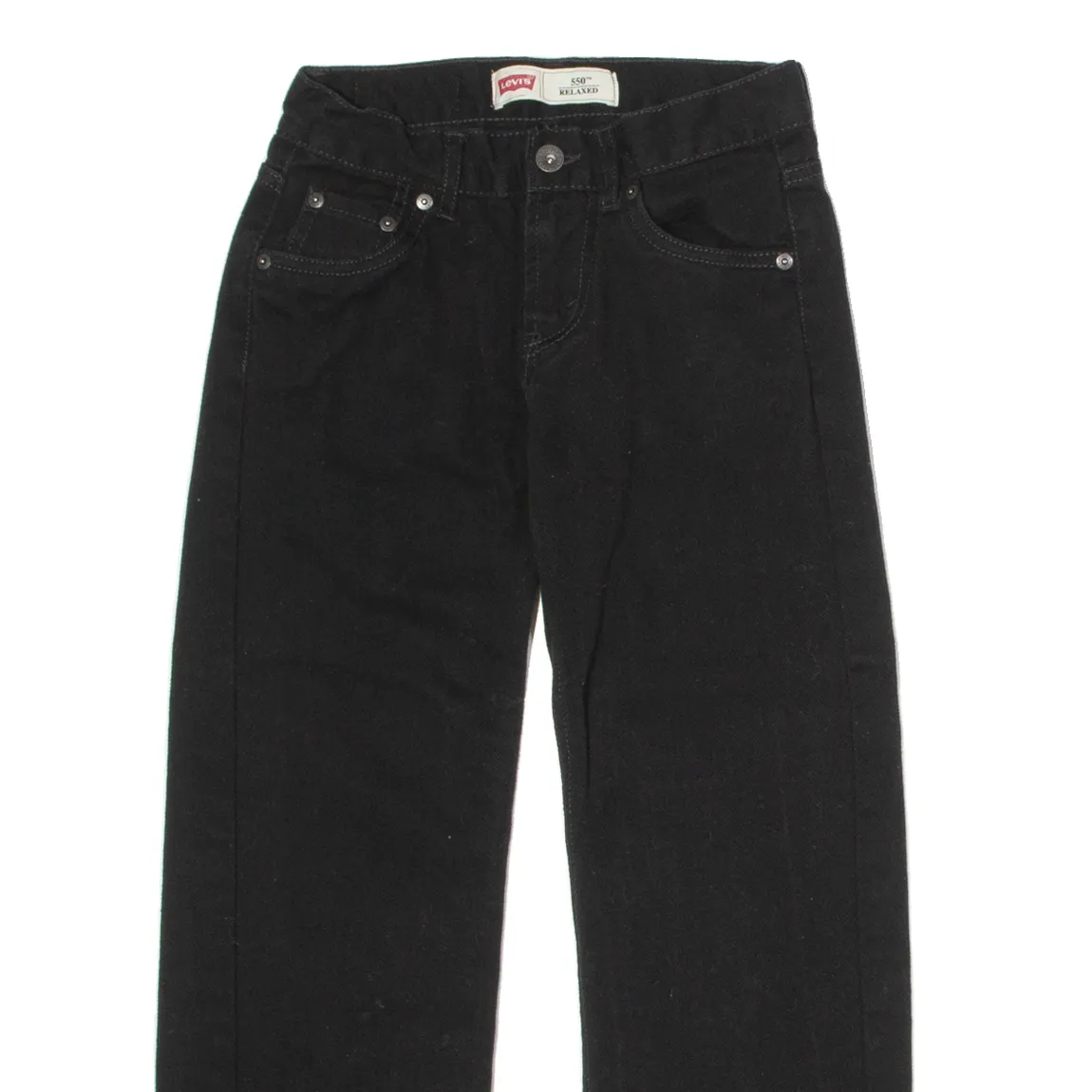 LEVI'S 550 Boys Jeans Black Relaxed Straight Charcoal Wash W25 L25